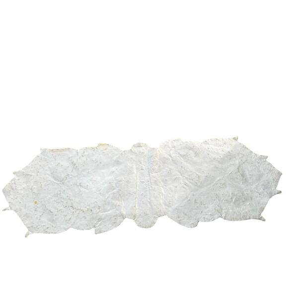 Pier 1 Hand Beaded Table Runner White Silver peacock pattern 13X36 In - Picture 10 of 15